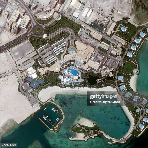 This is a satellite image of the Ritz Carlton in Bahrain.