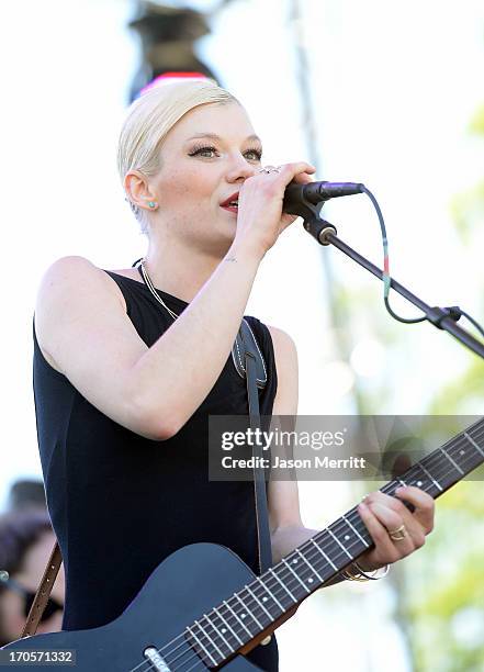 Trixie Whitley performs onstage at Which Stage during day 2 of the 2013 Bonnaroo Music & Arts Festival on June 14, 2013 in Manchester, Tennessee.