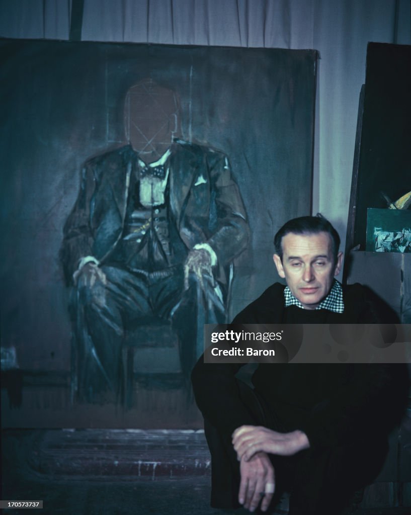 Sutherland With Churchill Portrait