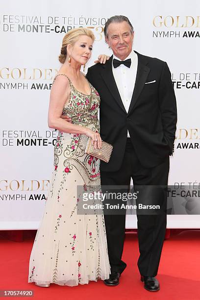 Eric Braeden and Melody Thomas Scott attend the closing ceremony of the 53rd Monte Carlo TV Festival on June 13, 2013 in Monte-Carlo, Monaco.