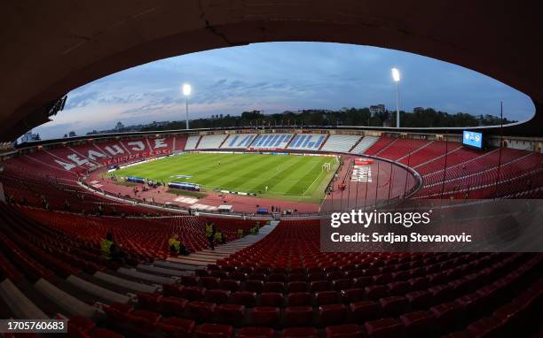 General overview of the stadium Rajko Mitic prior to the UEFA Champions League match between FK Crvena Zvezda and BSC Young Boys at Stadion Rajko...