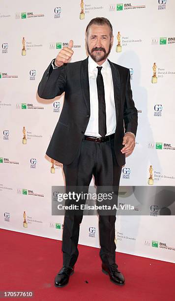 Actor Marco Giallini attends 2013 Premi David di Donatello Ceremony Awards at Dear RAI Studios on June 14, 2013 in Rome, Italy.
