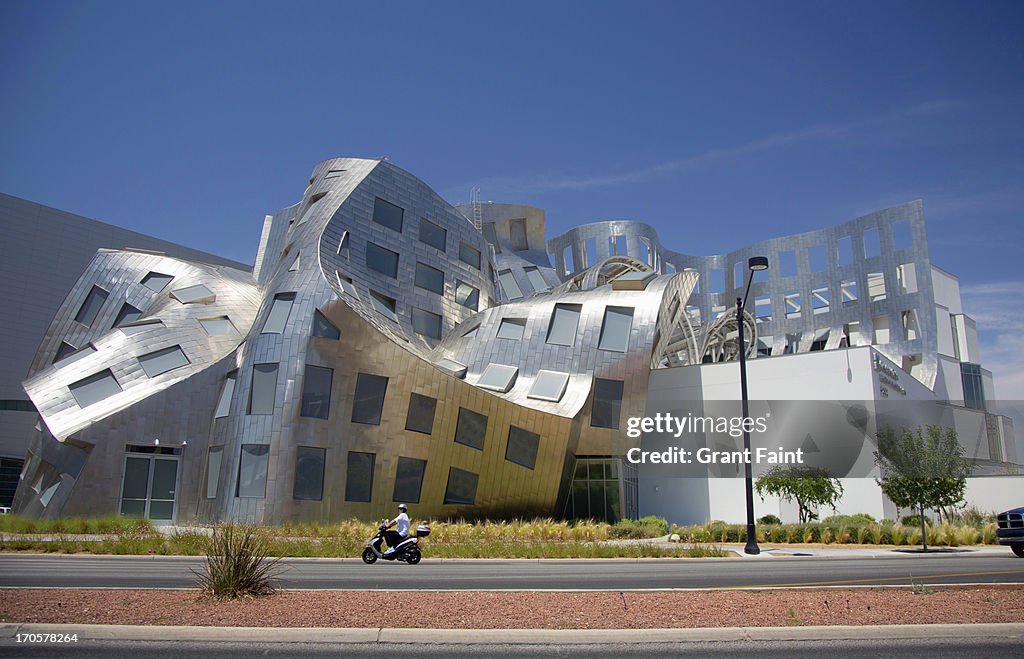 Strange looking building.