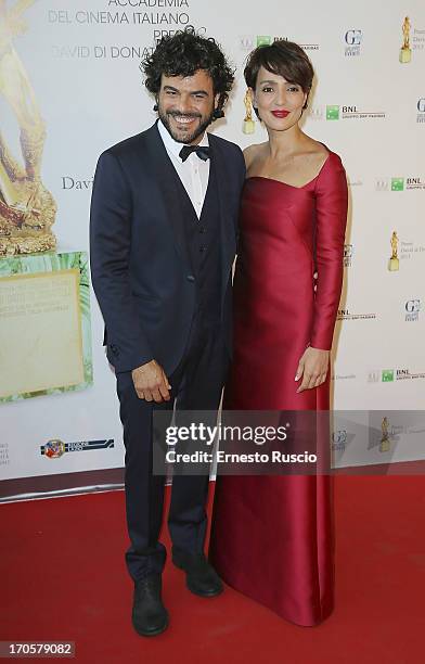 Francesco Renga and Ambra Angiolini attend the David di Donatello Ceremony Awards at Dear on June 14, 2013 in Rome, Italy.