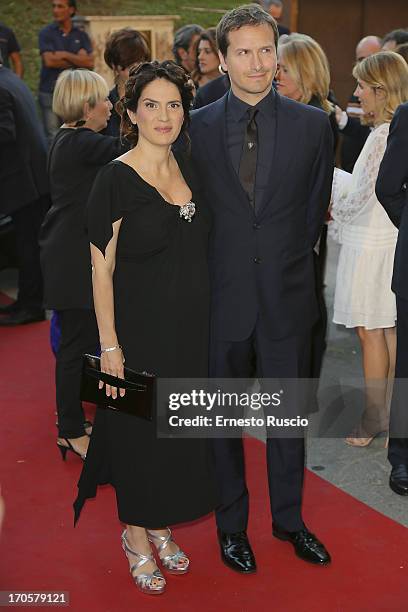 Maya Sansa and her husband attend the David di Donatello Ceremony Awards at Dear on June 14, 2013 in Rome, Italy.