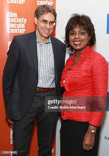 Executive director of Human Rights Watch Kenneth Roth and professor Anita Hill attend the "Anita" Premiere during the 2013 Human Rights Watch Film...