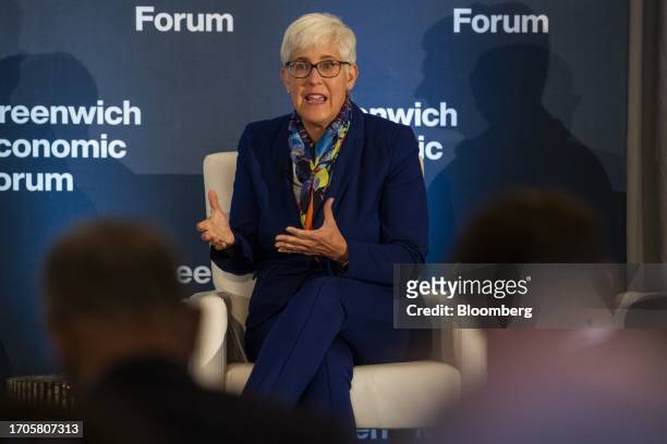 Lisa Audet, founder and chief investment officer of Tall Trees Capital Management LP, during the Greenwich Economic Forum in Greenwich, Connecticut,...
