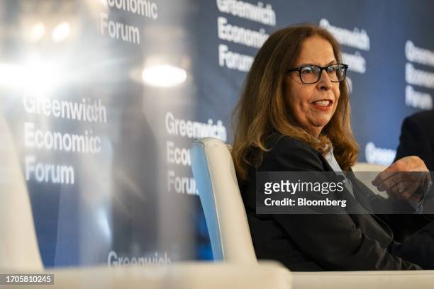 Afsaneh Beschloss, founder and chief executive officer of Rock Creek Group, during the Greenwich Economic Forum in Greenwich, Connecticut, US, on...