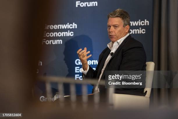 Ted Yarbrough, chief investment officer of Yieldstreet Inc., during the Greenwich Economic Forum in Greenwich, Connecticut, US, on Wednesday, Oct. 4,...