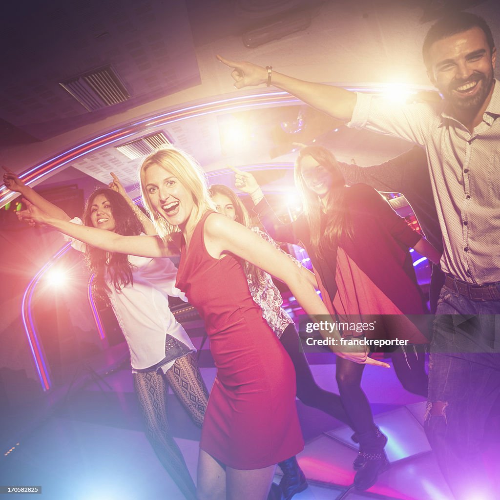 People dancing in the club