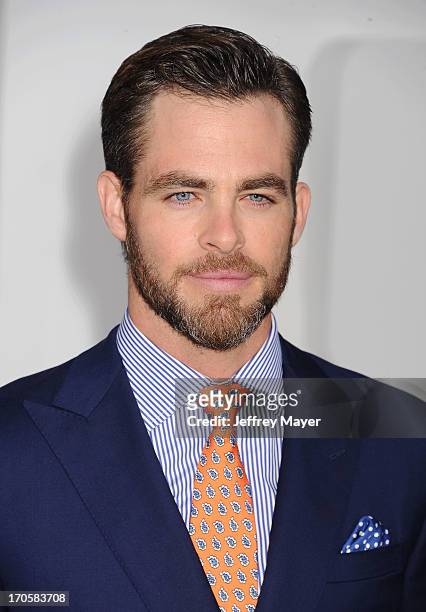 Actor Chris Pine arrives at the Los Angeles premiere of 'Star Trek: Into Darkness' at Dolby Theatre on May 14, 2013 in Hollywood, California.