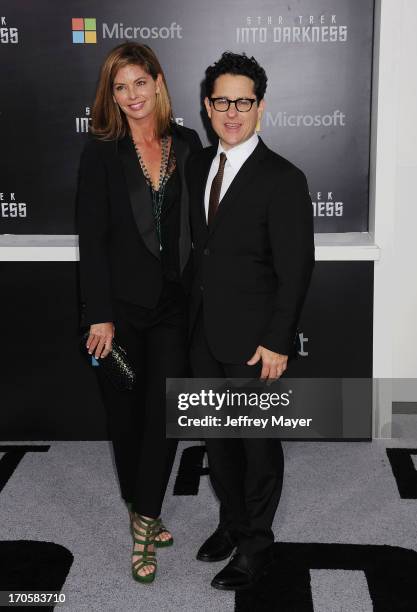 Director Director J.J. Abrams and wife Katie McGrath arrive at the Los Angeles premiere of 'Star Trek: Into Darkness' at Dolby Theatre on May 14,...