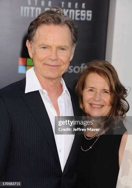 Actors Bruce Greenwood and Susan Devlin arrive at the Los Angeles premiere of 'Star Trek: Into Darkness' at Dolby Theatre on May 14, 2013 in...