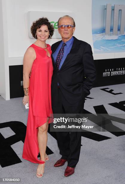 Actor Peter Weller and wife Shari Stowe arrive at the Los Angeles premiere of 'Star Trek: Into Darkness' at Dolby Theatre on May 14, 2013 in...