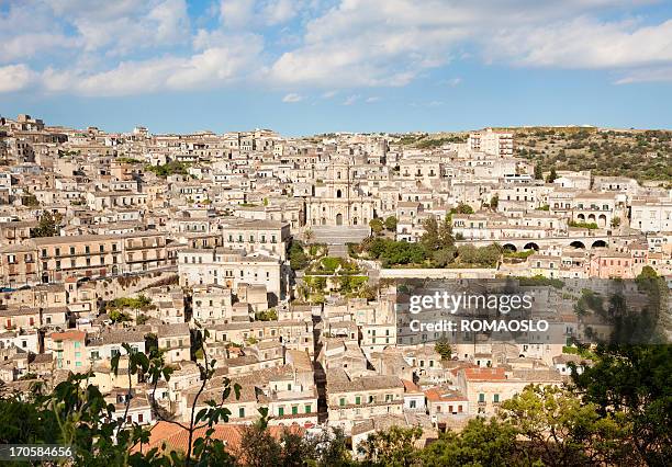 modica cityscape, sicily italy - modica sicily stock pictures, royalty-free photos & images