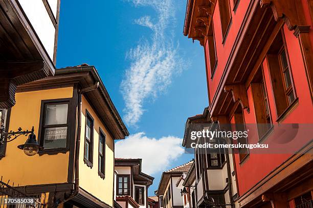 ottoman houses - eskisehir stock pictures, royalty-free photos & images