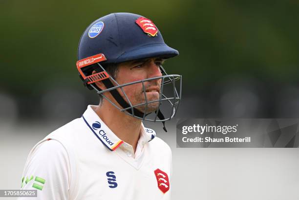 Sir Alastair Cook of Essex during the LV= Insurance County Championship Division 1 match between Northamptonshire and Essex at The County Ground on...