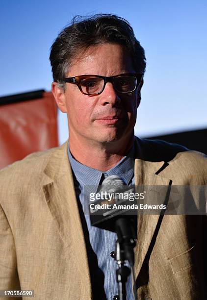Writer/ director Andrew Smith speaks onstage at the "Winter in the Blood" premiere during the 2013 Los Angeles Film Festival at Regal Cinemas L.A....