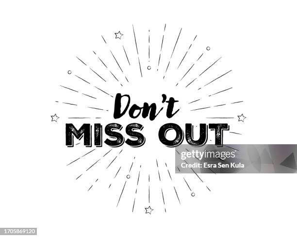 illustrations, cliparts, dessins animés et icônes de texte à ne pas manquer écrit à la main avec un feu d’artifice sommaire - for sale petite phrase