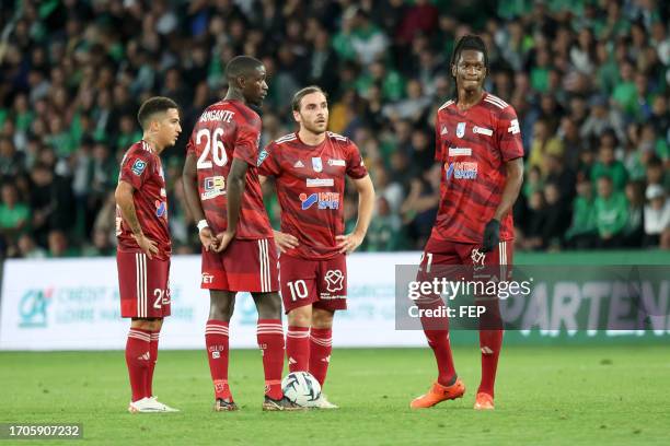 Angel Gabriel ORELIEN GONZALEZ - 26 Opa SANGANTE - 10 Julien ANZIANI - 21 Armand GNANDUILLET during the Ligue 2 BKT match between Association...