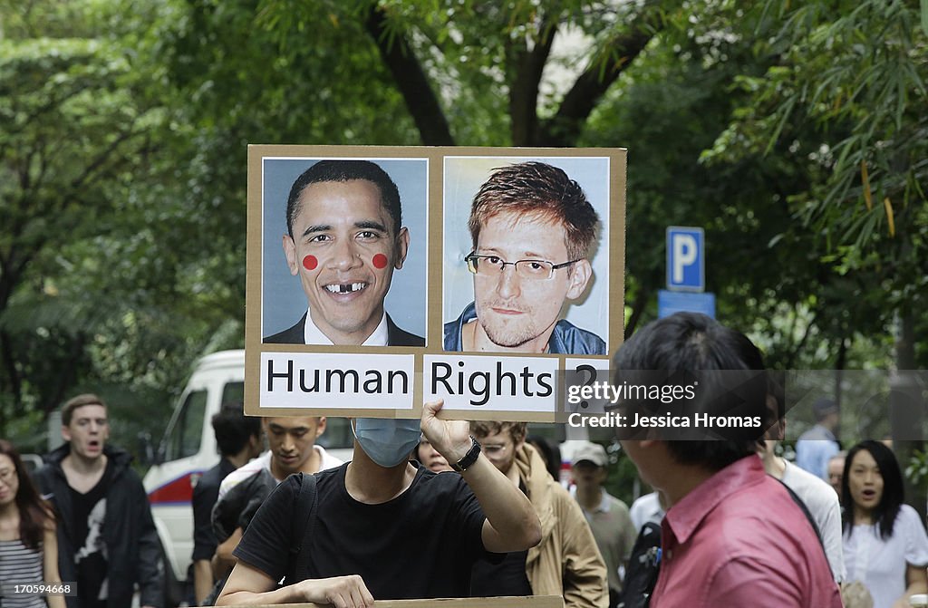 Edward Snowden Supporters Gather In Hong Kong