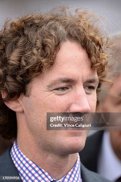 Trainer Ciaron Maher after the win of Mr O'ceirin in the Printhouse Graphic Handicap during Melbourne racing at Moonee Valley Racecourse on June 15,...