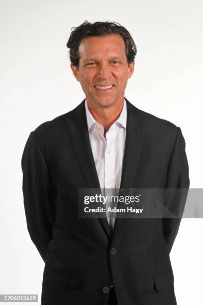 Head coach Quin Snyder of the Atlanta Hawks poses for a portrait during 2023-24 NBA Media Day on October 2, 2023 at State Farm Arena in Atlanta,...