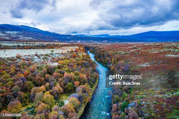 aerial view of rondane, norway - rondane national park stock pictures, royalty-free photos & images