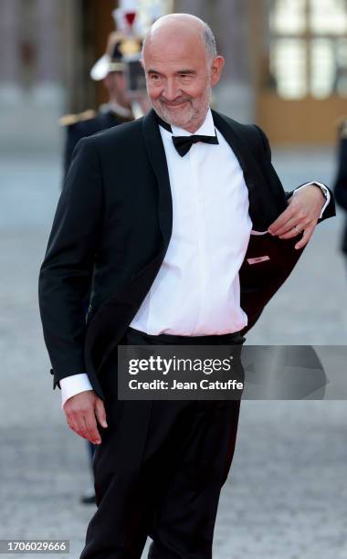 Pierre Moscoviciarrives at the Palace of Versailles ahead of the State Dinner held in honor of King Charles III and Queen Camilla in the Hall of...