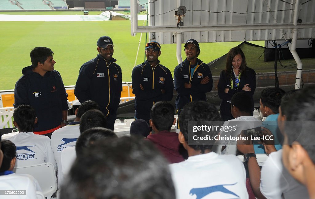 ICC Champions Trophy - Sri Lanka Team Take Part in the ICC Chance to Shine Programme