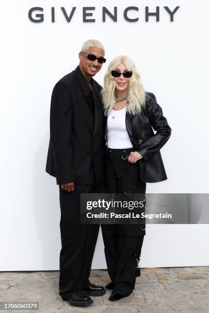 Alexander Edwards and Cher attend the Givenchy Womenswear Spring/Summer 2024 show as part of Paris Fashion Week on September 28, 2023 in Paris,...