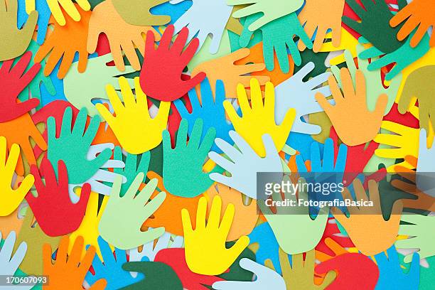 paper hands - preschool art stock pictures, royalty-free photos & images