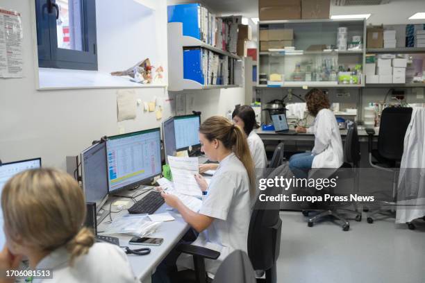 Several people work in the clinical research laboratory at the Hospital Clinic, on 28 September, 2023 in Barcelona, Catalonia, Spain. This breast...