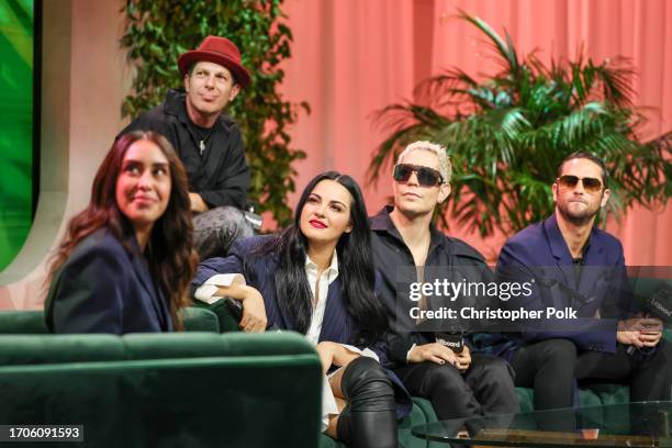 Griselda Flores, Guillermo Rosas and Maite Perroni, Christian Chávez and Christopher von Uckermann of RBD onstage at Billboard Latin Music Week held...