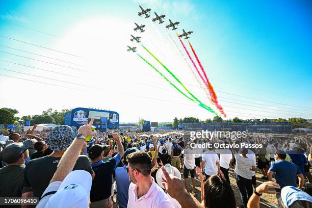 General view of the fan village during the opening ceremony for the 2023 Ryder Cup at Marco Simone Golf Club on September 28, 2023 in Rome, Italy.
