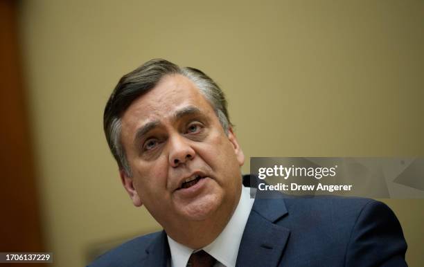 Jonathan Turley, George Washington University Law School Shapiro Chair for Public Interest Law, testifies during a House Oversight Committee hearing...