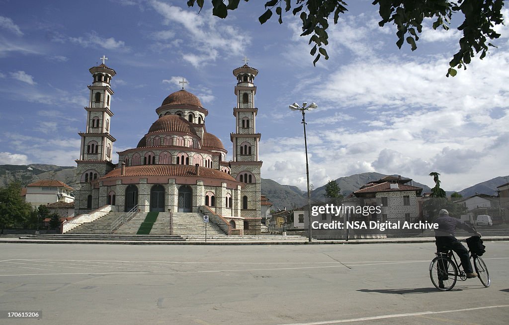 Imagens da Albânia/Square em Korcha