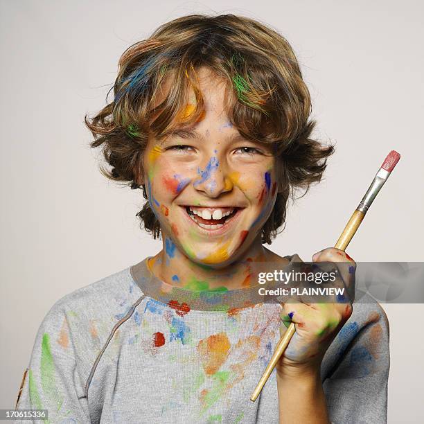 young artist - kids art stockfoto's en -beelden