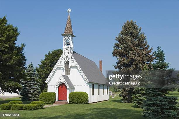 church in the country, small rural victorian - chapel stock pictures, royalty-free photos & images