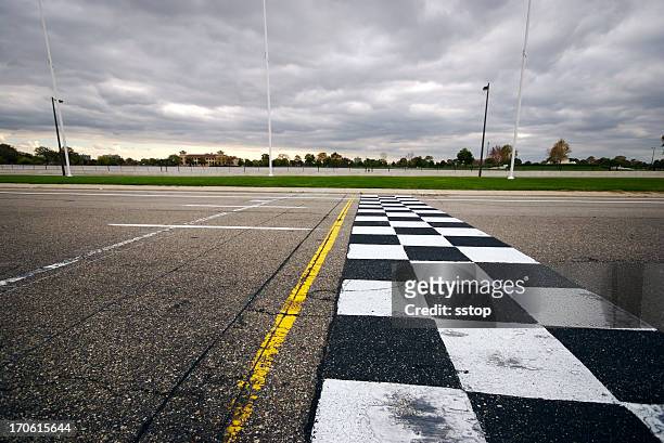 finish line (wide) - car racing stock pictures, royalty-free photos & images