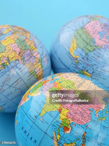 focus on asia - desktop globe stock pictures, royalty-free photos & images