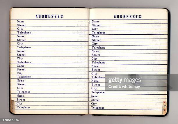 171 Vintage Address Book Stock Photos, High-Res Pictures, and Images ...