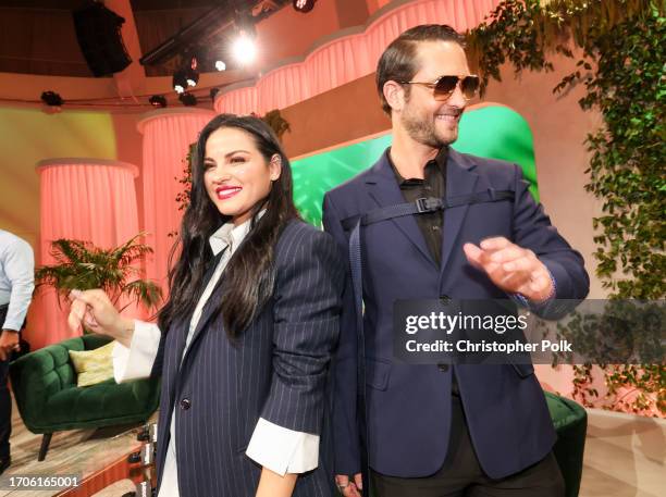 Maite Perroni and Christopher von Uckermann of RBD onstage at Billboard Latin Music Week held at Faena Forum on October 4, 2023 in Miami Beach,...
