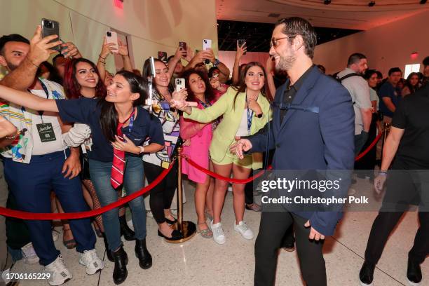 Christopher von Uckermann of RBD with attendees at Billboard Latin Music Week held at Faena Forum on October 4, 2023 in Miami Beach, Florida.
