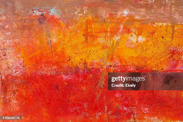 abstract painted red art backgrounds. - red and yellow background stock pictures, royalty-free photos & images