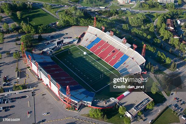 football stadium - american football field overhead stock pictures, royalty-free photos & images