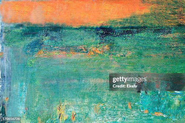 verde abstrato arte pintada de fundo. - pintura em tinta acrílica imagens e fotografias de stock