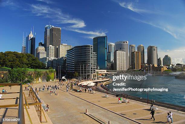 view of sydney, australia on a beautiful clear day - sydney harbour people stock pictures, royalty-free photos & images