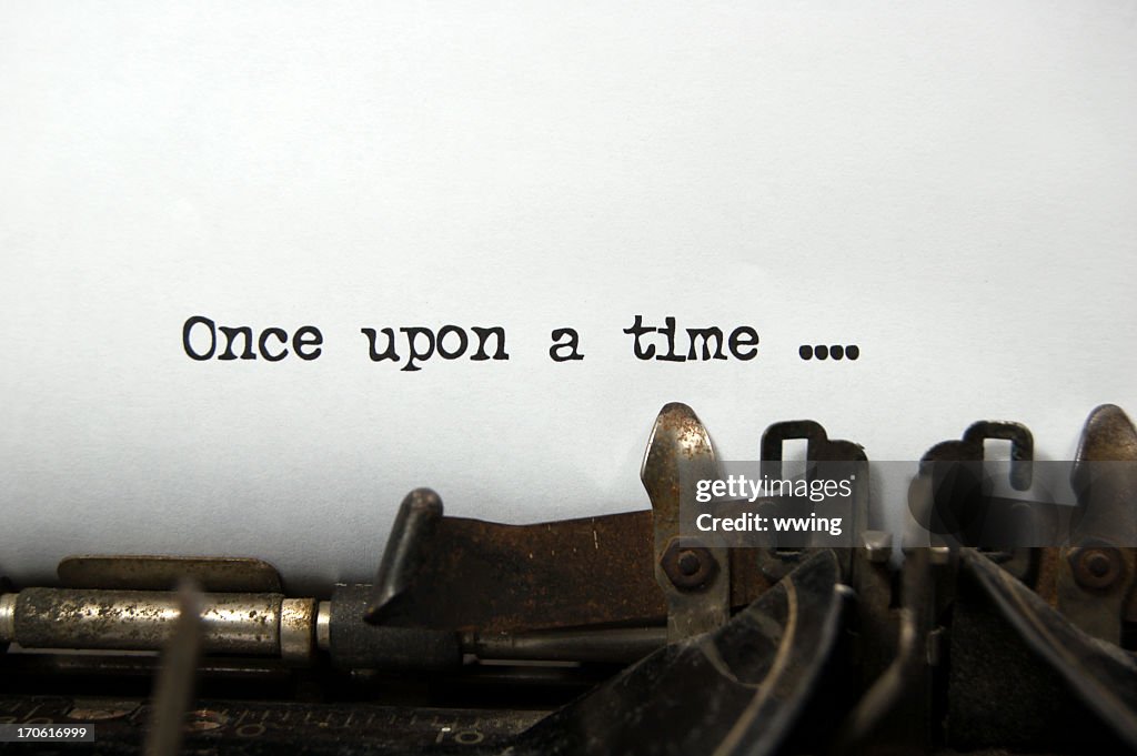 Once upon a Time ... on antique typewriter