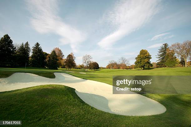 sand traps - golf course stock pictures, royalty-free photos & images
